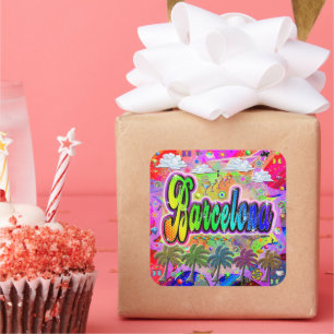 Autocollant Barcelona Vista Express