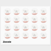 Autocollant Bat Mitzvah Rose Gold Brushstroke (Feuille)
