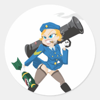 Autocollant Bazooka Girl