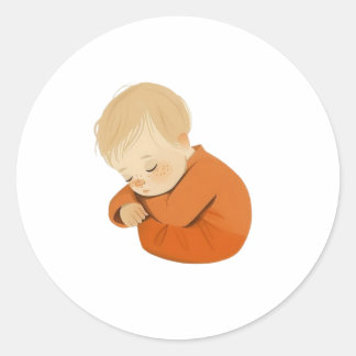 Autocollant Bébé Endormi – Conception de Dessin An