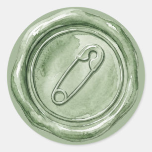 Autocollant bébé Faux sceau de cire Épingle à couc