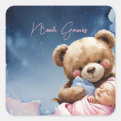 Autocollant Bébé Garçon Twinkle Star  (Devant)