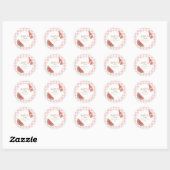 Autocollant bébé-Q à carreaux roses (Feuille)