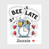 Autocollant Bee Late (Feuille)