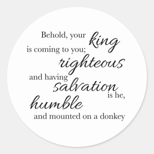 Autocollant Behold Your King (Devant)