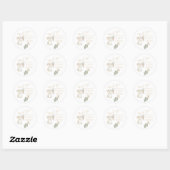 Autocollant beige lapin floral Boho (Feuille)