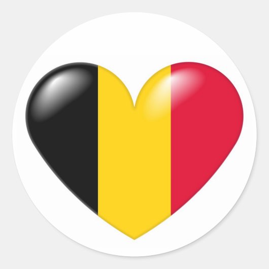 Autocollant belge de coeur - belge de Coeur (Devant)