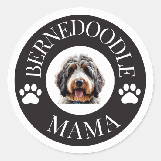 Autocollant Bernedoodle Mama (Devant)