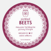 Autocollant Betteraves Marinées Maison (Devant)