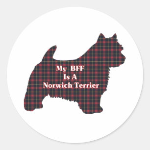 Autocollant BFF Norwich Terrier