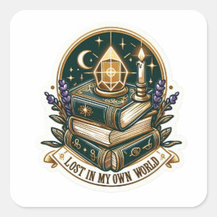 Autocollant Bibliothèque Mystique - Perdu Dans Mon