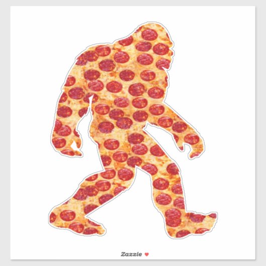 Autocollant Bigfoot Pizza (Feuille)