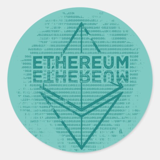 Autocollant Binary Ethereum (Devant)