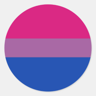Autocollant bisexuel de cercle de fierté
