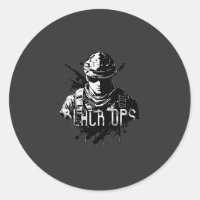 Autocollant Black Ops noir et blanc