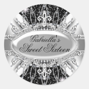 Autocollant Black & Silver Sparkle Diamond Sweet 1
