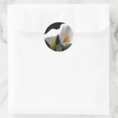 Autocollant blanc à fleurs calla (Sac)