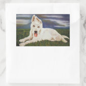 Autocollant blanc berger allemand (Sac)