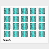 Autocollant blanc en dentelle blanche bleu clair A (Feuille)
