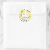 Autocollant blanc en forme de citron (Sac)