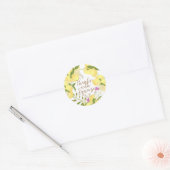 Autocollant blanc en forme de citron (Enveloppe)