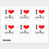 Autocollant blanc et rond (Feuille)