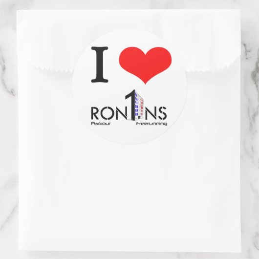 Autocollant blanc et rond (Sac)