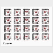 Autocollant blanc et rouge (Feuille)
