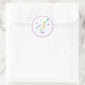 Autocollant blanc Zodiac Virgo Rainbow (Sac)