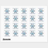 Autocollant Bleu Atom Science Design (Feuille)