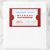 Autocollant bleu blanc rouge de billet de Merci de (Sac)