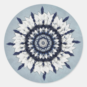 Autocollant bleu d'art de mandala de Sash