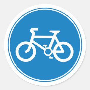 Autocollant bleu de bicyclette
