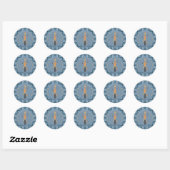 Autocollant Bleu de Récompense pour Élève Girafe d (Feuille)
