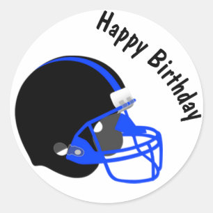 Autocollant bleu et noir d'anniversaire du