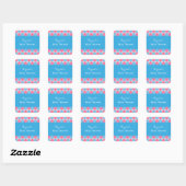 Autocollant bleu et rose baby shower (Feuille)