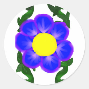 autocollant bleu et violet