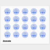 Autocollant bleu Fleur Sweet16 (Feuille)