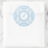 Autocollant bleu mandala (Sac)