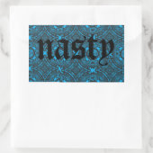 autocollant bleu méchant (Sac)