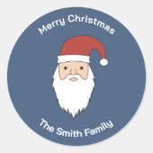 Autocollant bleu nuit et Père Noël (Devant)