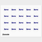 Autocollant bleu Nurse (Feuille)