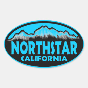 Autocollant bleu ovale Northstar California