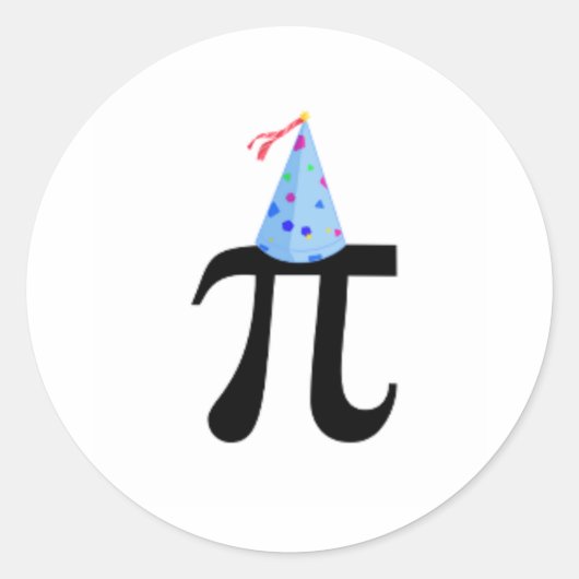 Autocollant bleu Pi Anniversaire (Devant)