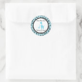 Autocollant bleu Safari Giraffe (Sac)