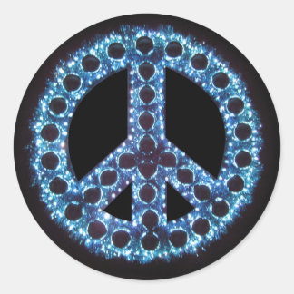 autocollant bleu signe de paix