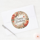 Autocollant Blossom Anniversaire Voeux (Enveloppe)