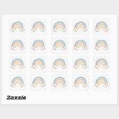 Autocollant Boho Arc-en-Ciel Couleurs Modernes Pas (Feuille)