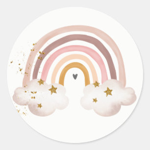 Autocollant Boho Arc-en-Ciel Tons Terre Pastel