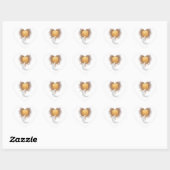 Autocollant Boho Soleil Lune Coeur Céleste (Feuille)